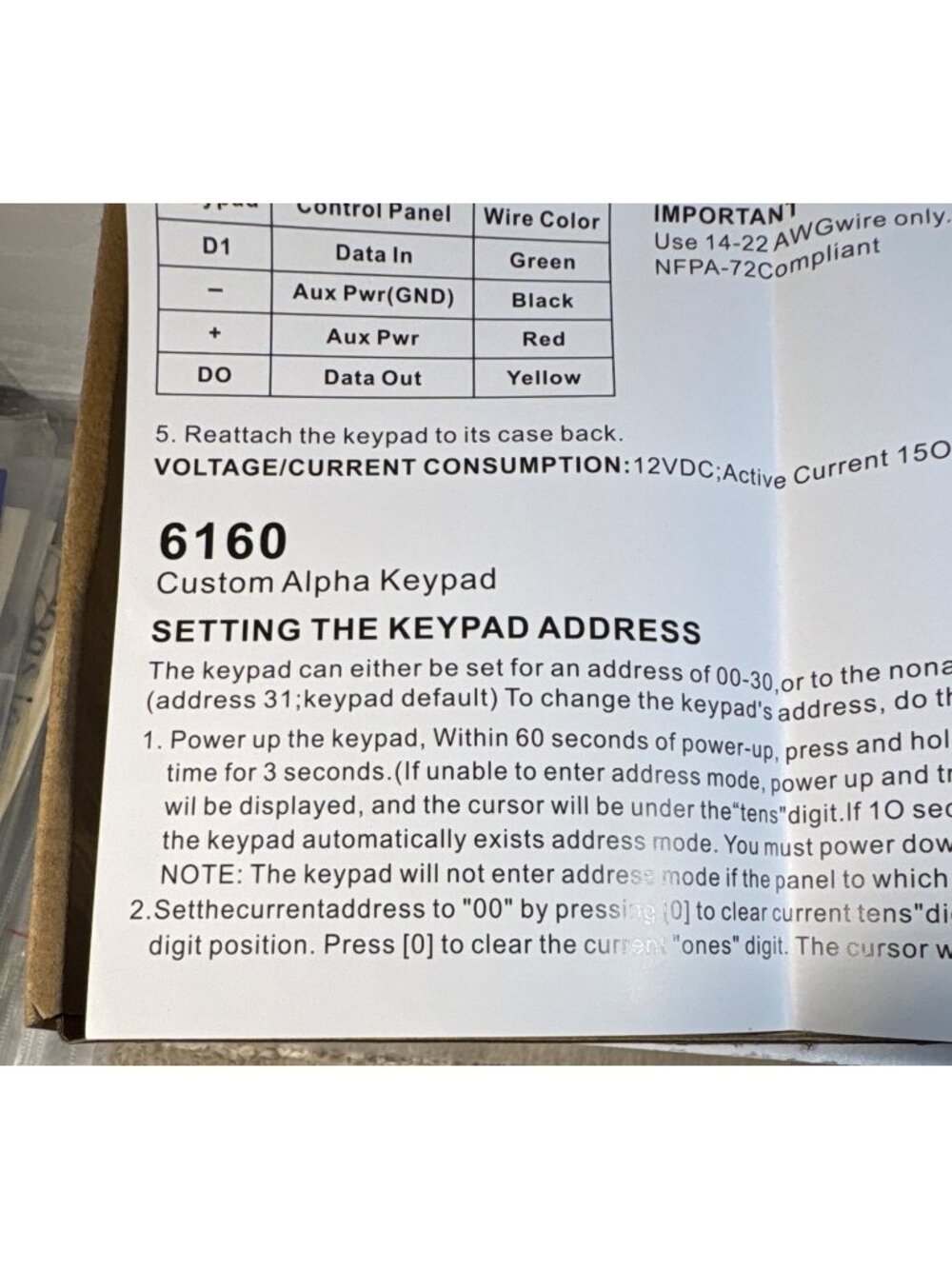 Keypad Display Replacement For 6160 Alpha Security System Alarm Panel - Picture 8 of 8